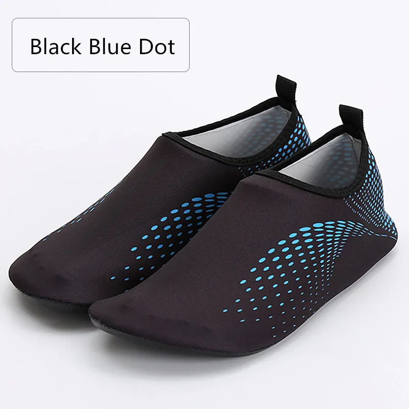 black blue dot BONJEAN пляжные кроссовки унисекс латент плавание Вождение Фитнес Досуг босиком море обувь водные виды спорта, серфинг Тапочки - Цвет: black blue dot