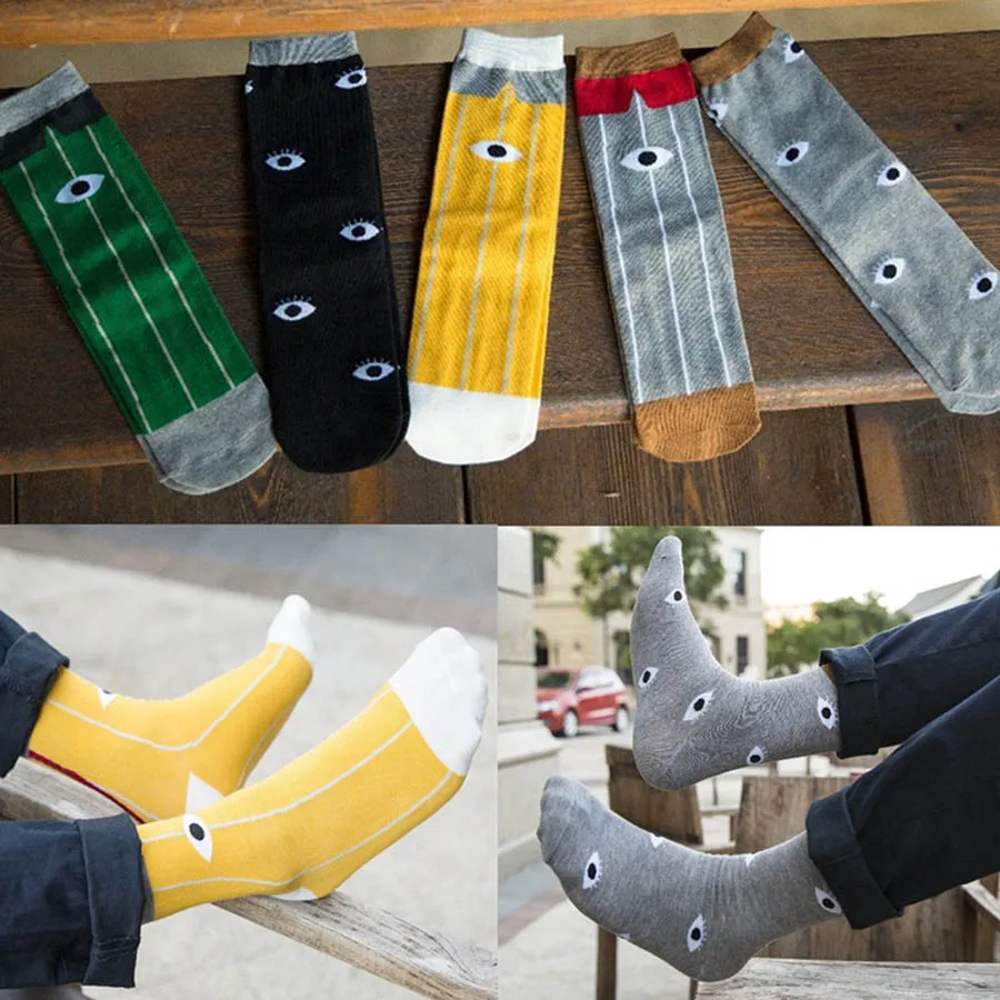 Летние классные мужские носки [COSPLACOOL] с рисунком глаз|men socks|mens socks patternsocks breathable |