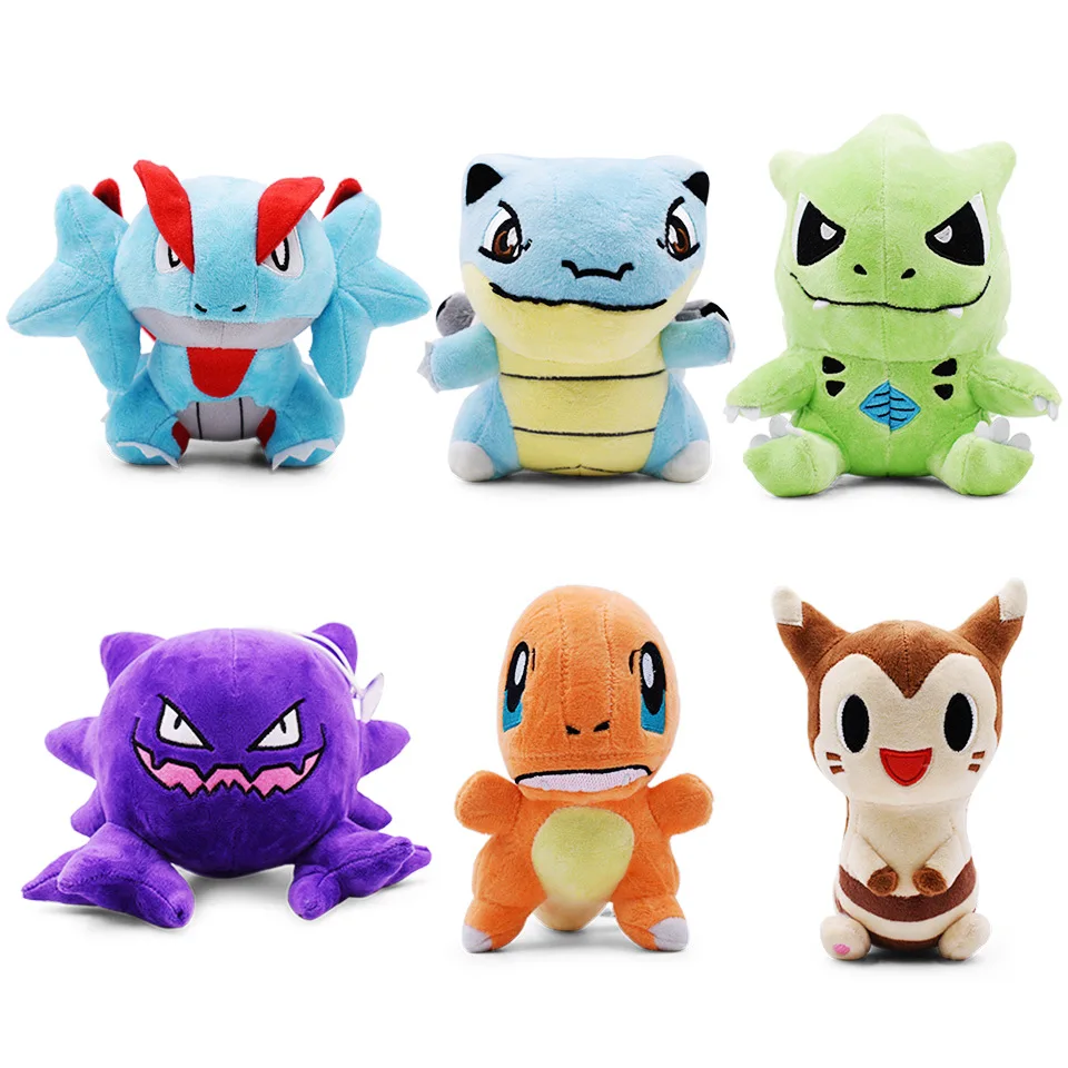 12-22 см милые чармандер алола льдом Vulpix Blastoise Haunter Tyranitar Furret Salamence Мягкие плюшевые игрушки аниме чучела кукла японская