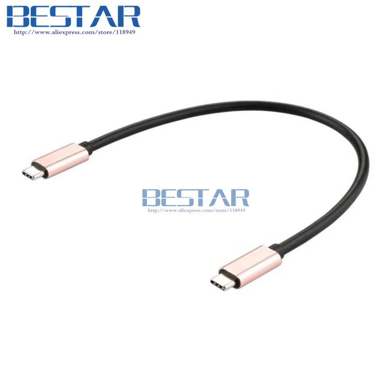 

(500pcs/lot) 2017 New 0.3m Braided USB 3.1 Type C male to male 3A 10Gbps custom GEN2 High Speed charging Cable USB-C USB type-c