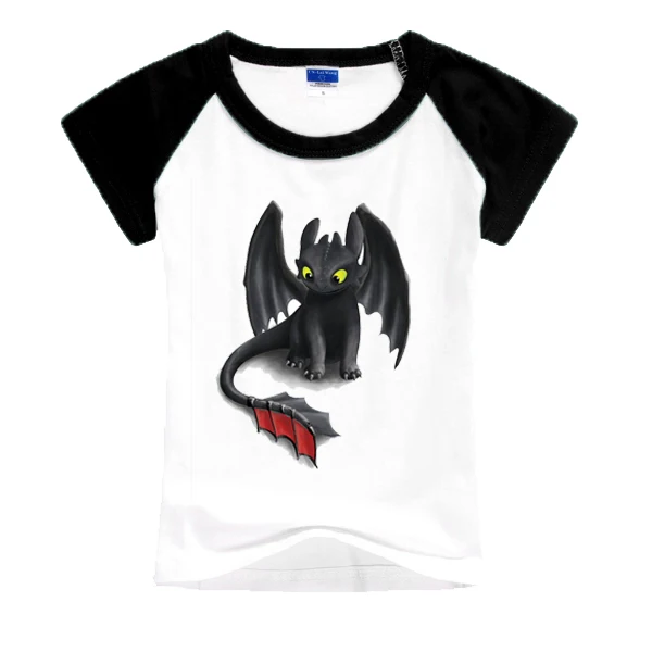 Детская футболка с рисунком из мультфильма Беззубик и Ночная буря для мальчиков