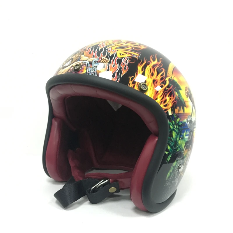 Мотоциклетный шлем с открытым лицом винтажный в стиле ретро|open face motorcycle helmet|motorcycle