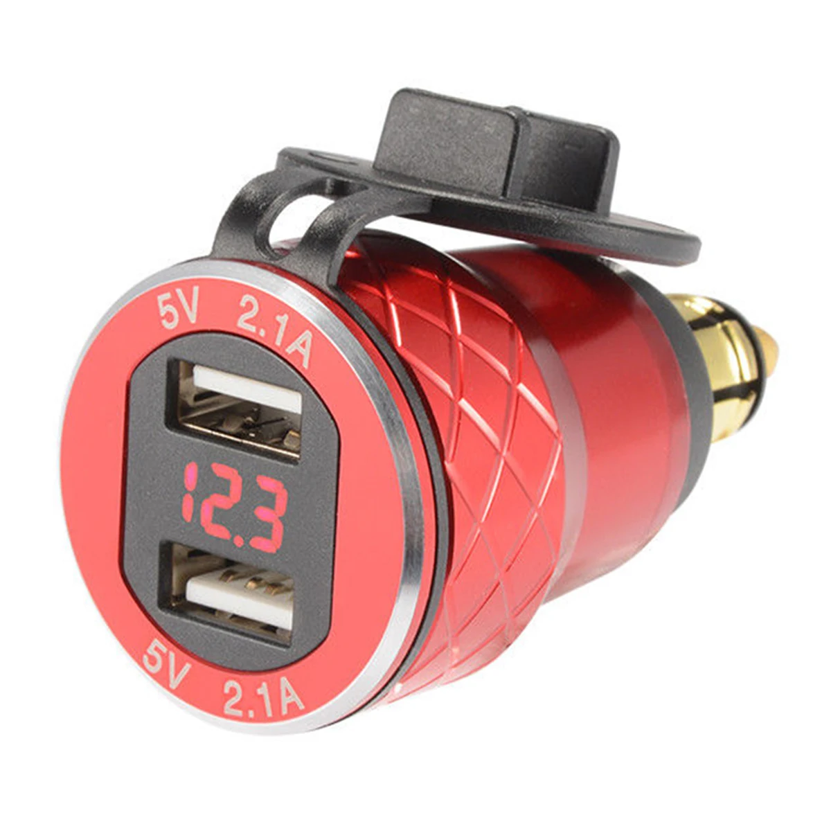 12 V 24 мотоциклов Адаптер зарядного устройства с двойным USB 5V 4.2A светодиодный