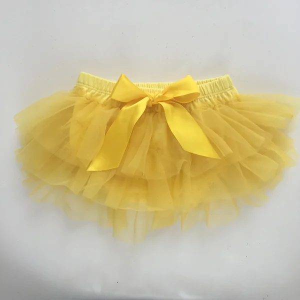 Yellow Детские хлопковые шифоновые шорты с оборками, милый детский подгузник, шорты с цветочным принтом для новорожденных, модная летняя одежда для малышей, штаны - Цвет: Yellow