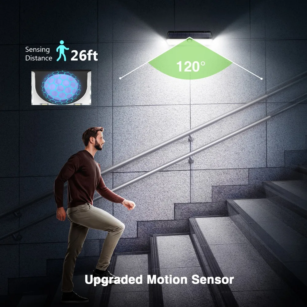 Настенный светильник LITOM на солнечной батарее с датчиком движения 122