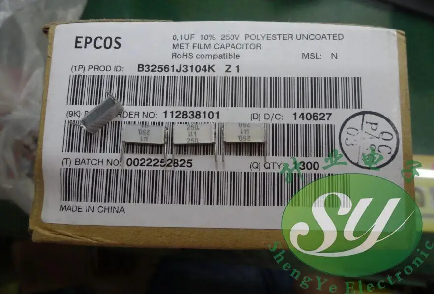 2019 горячая распродажа 20 шт/уп 50 шт в наборе EPCOS 0 1 мкФ/250v 100nf u1 104 Новый 10 мм торт