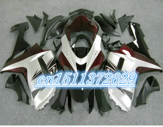 Dor-ABS Обтекатели кузова для 2007 2008 Kawasaki ZX 6R Серебристый Красный Черный Пластиковый