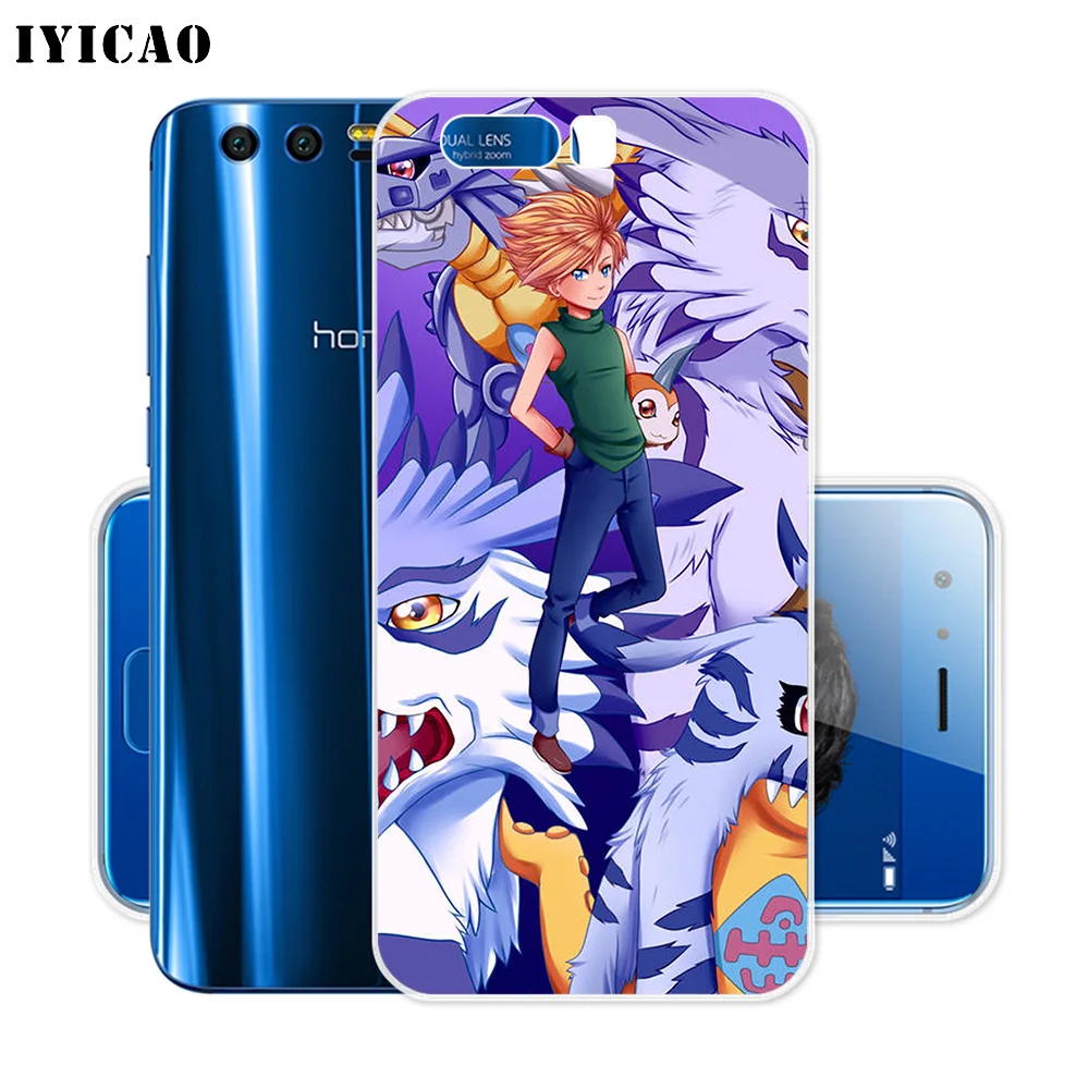 IYICAO Digimon Adventure Soft Silicone Case for Huawei Y9 Y7 Y6 Prime 2018 Honor 8C 8X 8 9 10 Lite 7X 7C 6A 7A Pro Cover | Мобильные