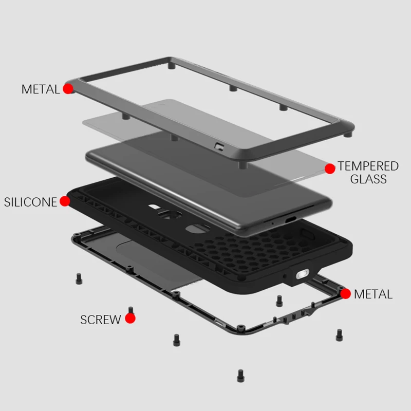 Противоударный чехол для Sony Xperia XZ3 металлический противоударный телефона
