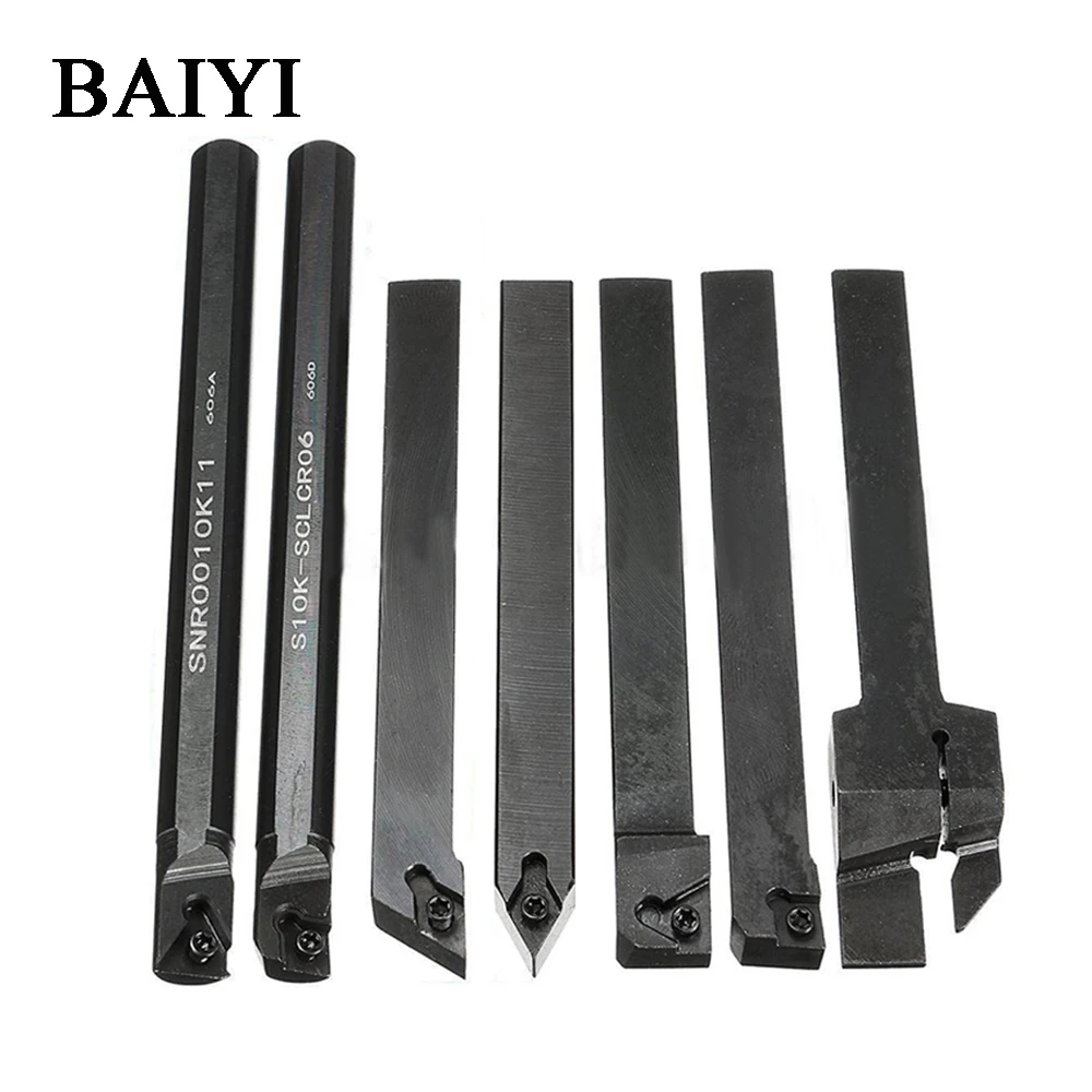 7 шт. твердосплавные ножи для токарного станка 10 мм | Инструменты
