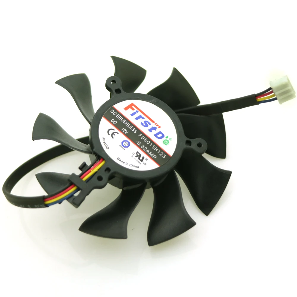 FD8015H12S DC12V 0.0.32A 75 мм вентилятор для Sapphire HD6850 HD4860 HD5850 HD4890 охлаждающий видеокарты 4