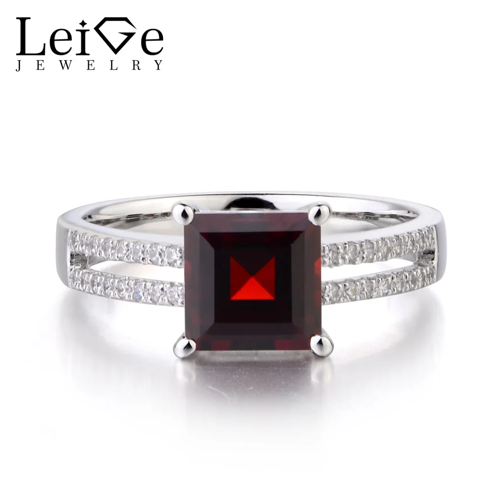 Женское кольцо из серебра 925 пробы с натуральным гранатом|ring for|rings for womenring princess |