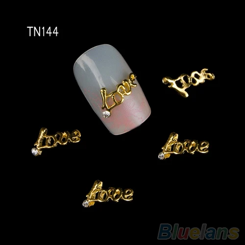 Новый 80 ШТ. 3D Различные Стили Горный Хрусталь Золотой Сплав Nail Art Красоты Наклейки