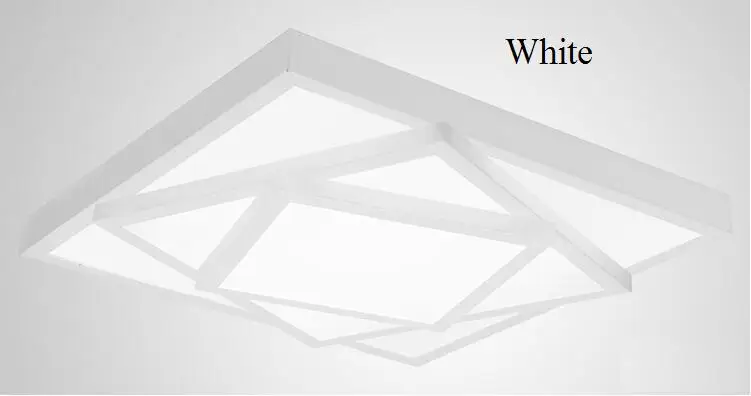 Современный квадратный стеклянный потолок светодиодный светильник теплого или