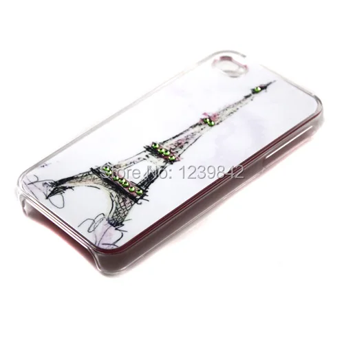 Чехол прекрасный париж башня дизайн аксессуары кристалл прозрачный алмаз