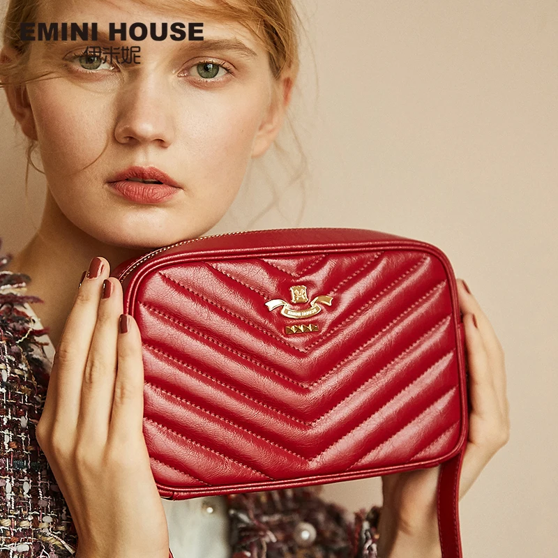 EMINI HOUSE масло воск спилок Сумка с клапаном сумки через плечо для женщин сумка на