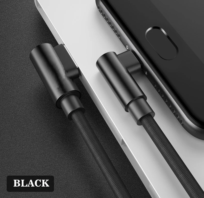 BYLEEN 90 градусов Micro USB Android Быстрая зарядка L кабель зарядное устройство для Xiaomi Redmi 4