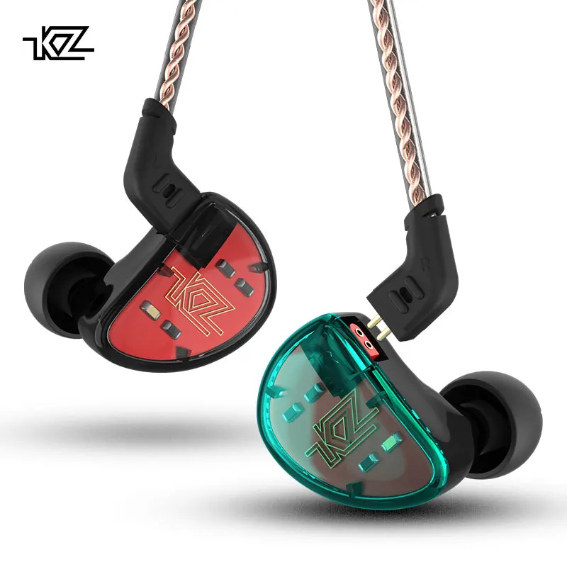 Плотным верхним ворсом KZ AS10 5BA привод в ухо наушник 5 уравновешенного якоря DJ HIFI