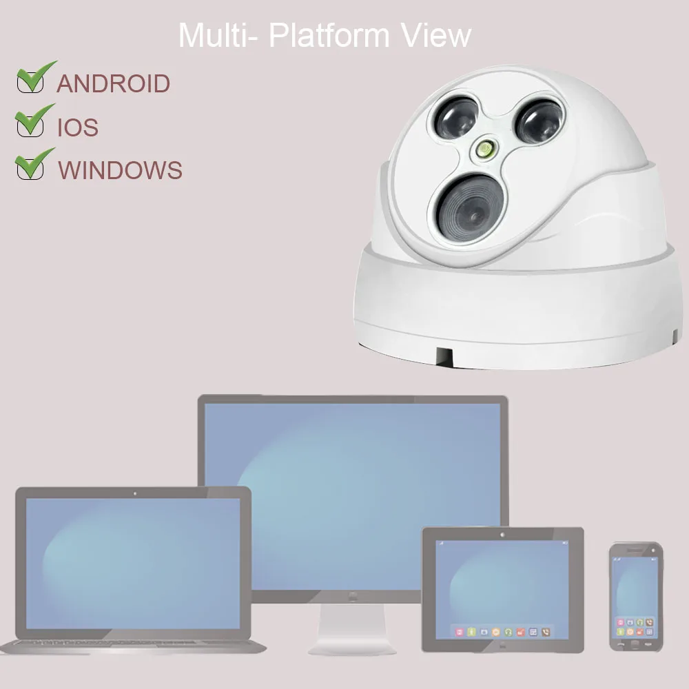 Купольная IP-камера ночного видения FHD 1080P Wi-Fi для помещений беспроводная камера