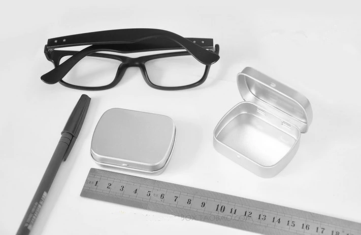 100 шт Мятная жестяная коробка маленькая Подарочная Ювелирная коробочка для