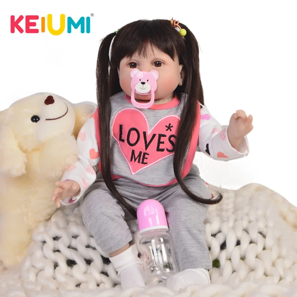 KEIUMI Модная Кукла для новорожденных девочек 55 см реалистичные длинные волосы