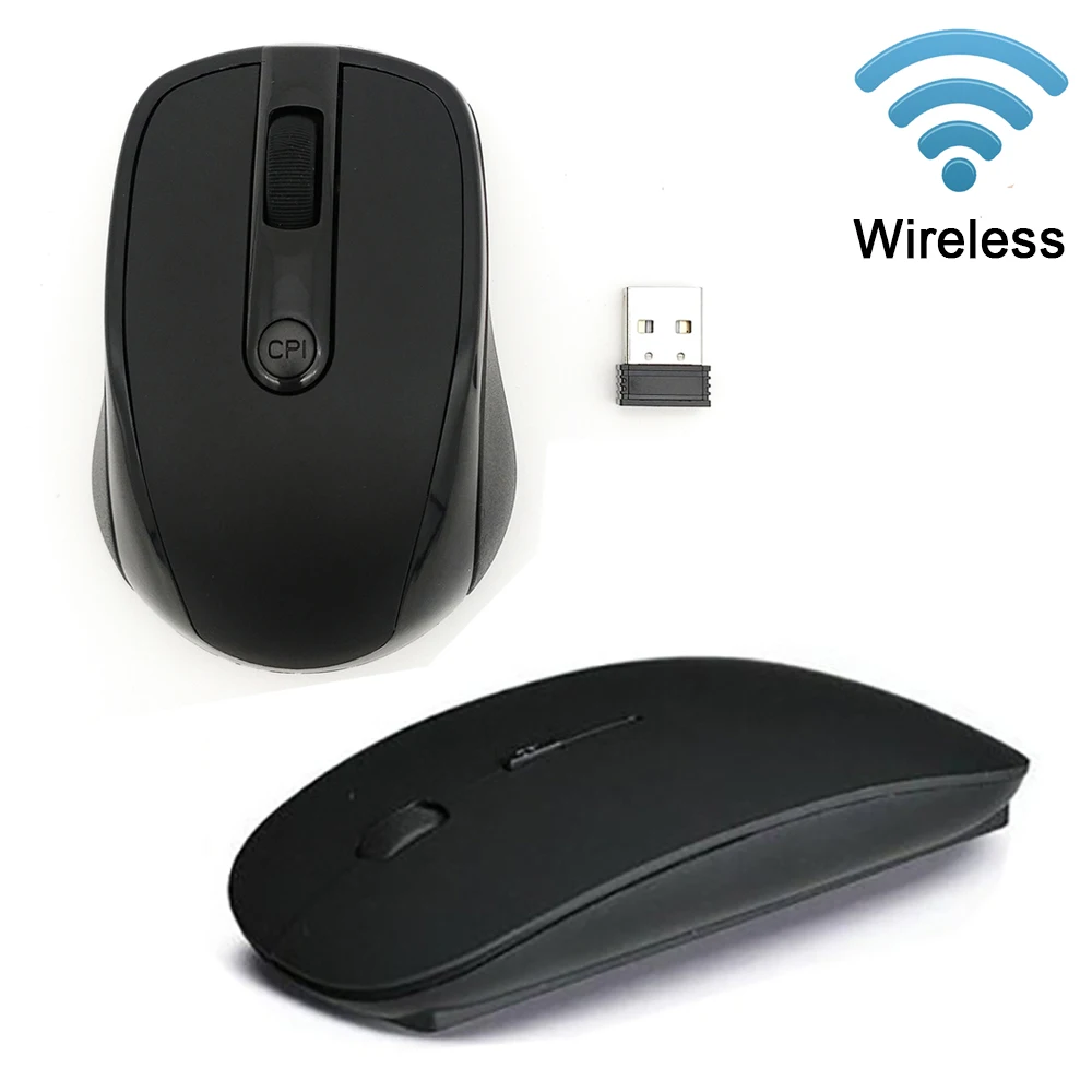 USB беспроводная мышь 2,4G приемник супер тонкая мышь 10 м рабочее расстояние для компьютера ноутбука