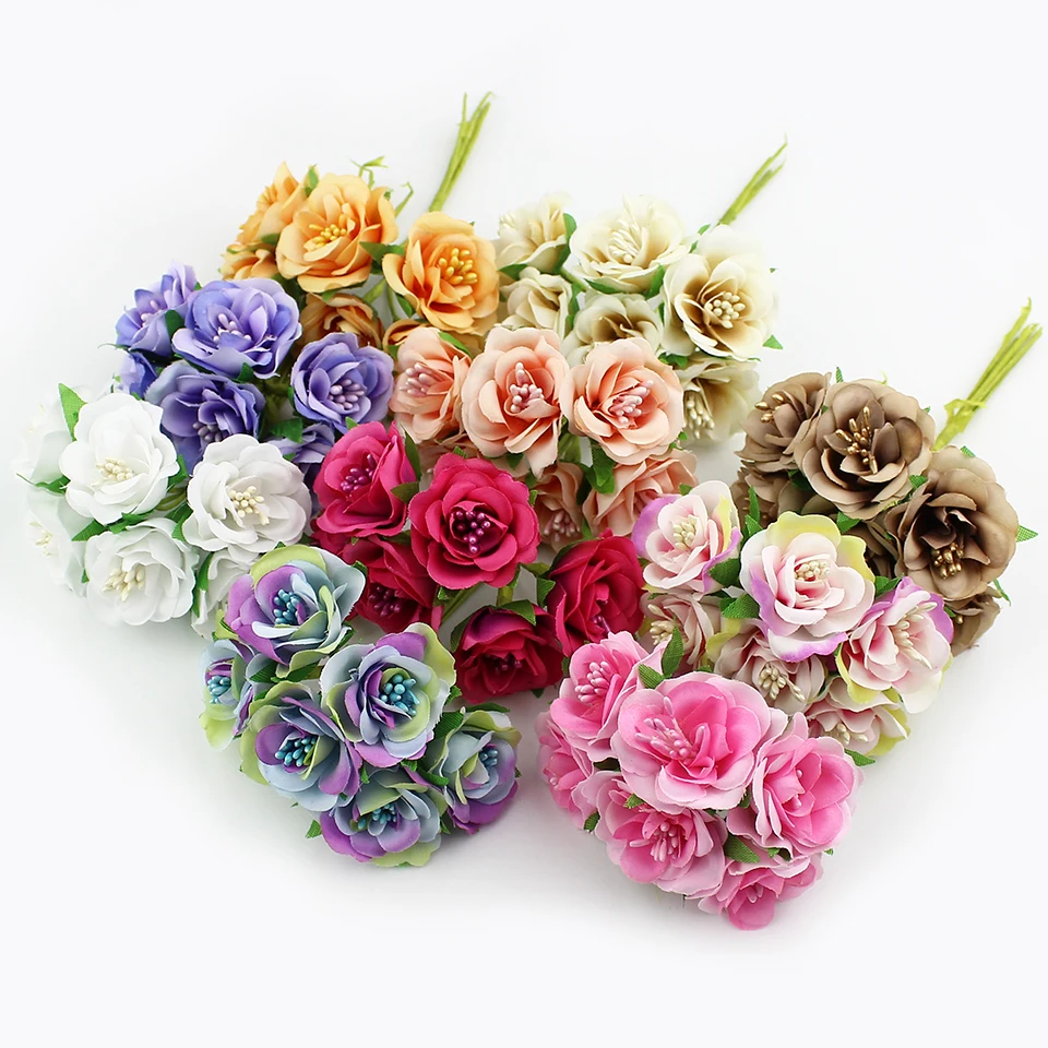Фото 6 шт. декоративные цветы для скрапбукинга 3 см flower bouquet rose artificialartificial stamen 6 шт. декоративные цветы для скрапбукинга 3 см flower bouquet rose artificialartificial stamen