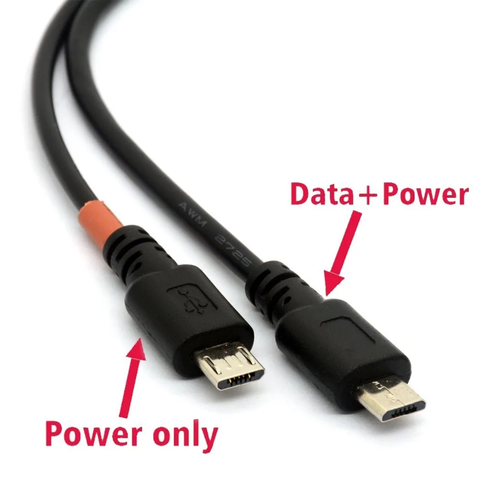 Разветвитель Micro USB кабель Y зарядное устройство свинцово 2 0 A на двойной B