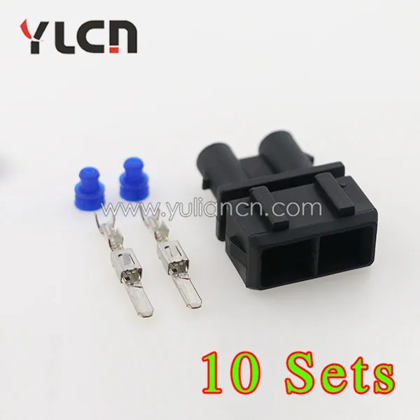 Free Shipping 10 Sets 2 Pin Tyco Automotive Connector 4F0 973 702