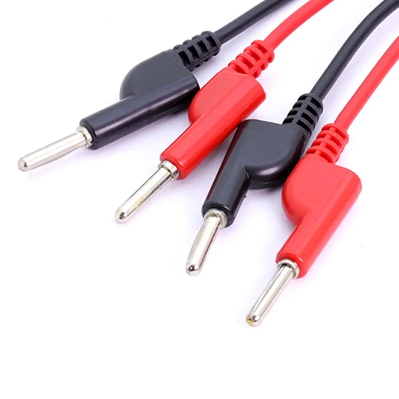 2pcs Dual Test Line Silicone Banana Plug Test Probe Lead Wire Cable Copper for electrical laboratory