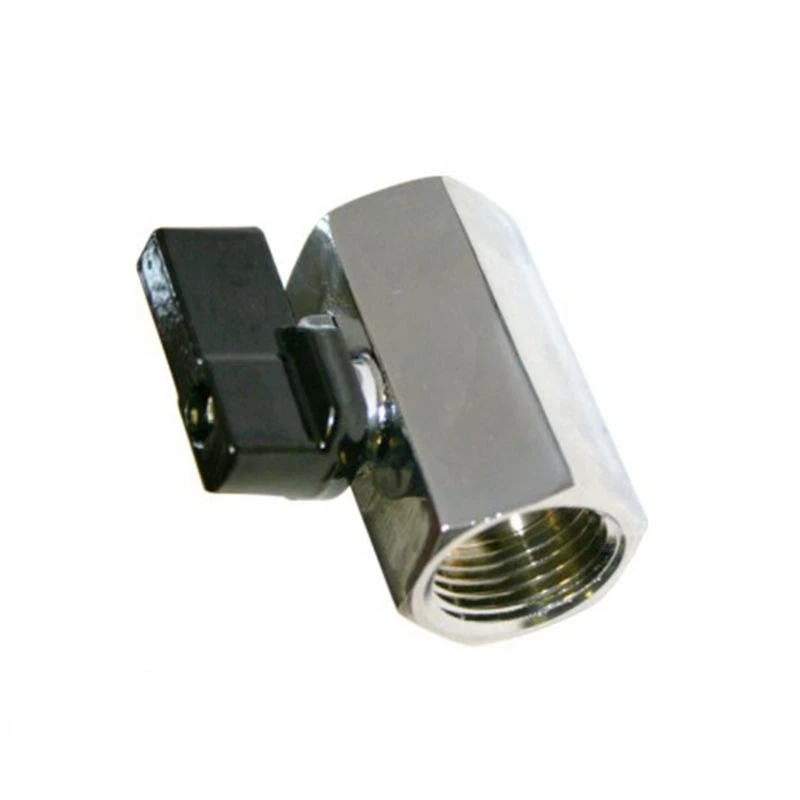 

3/8" Female BSP Brass Mini Ball Valve Chrome Plated For Air Water Fuel
