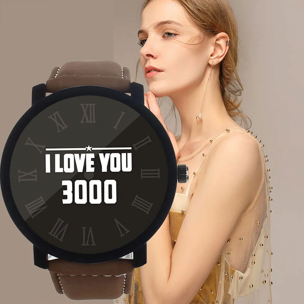 Женские модные часы с хронографом из нержавеющей стали I love you Three тысяча белое