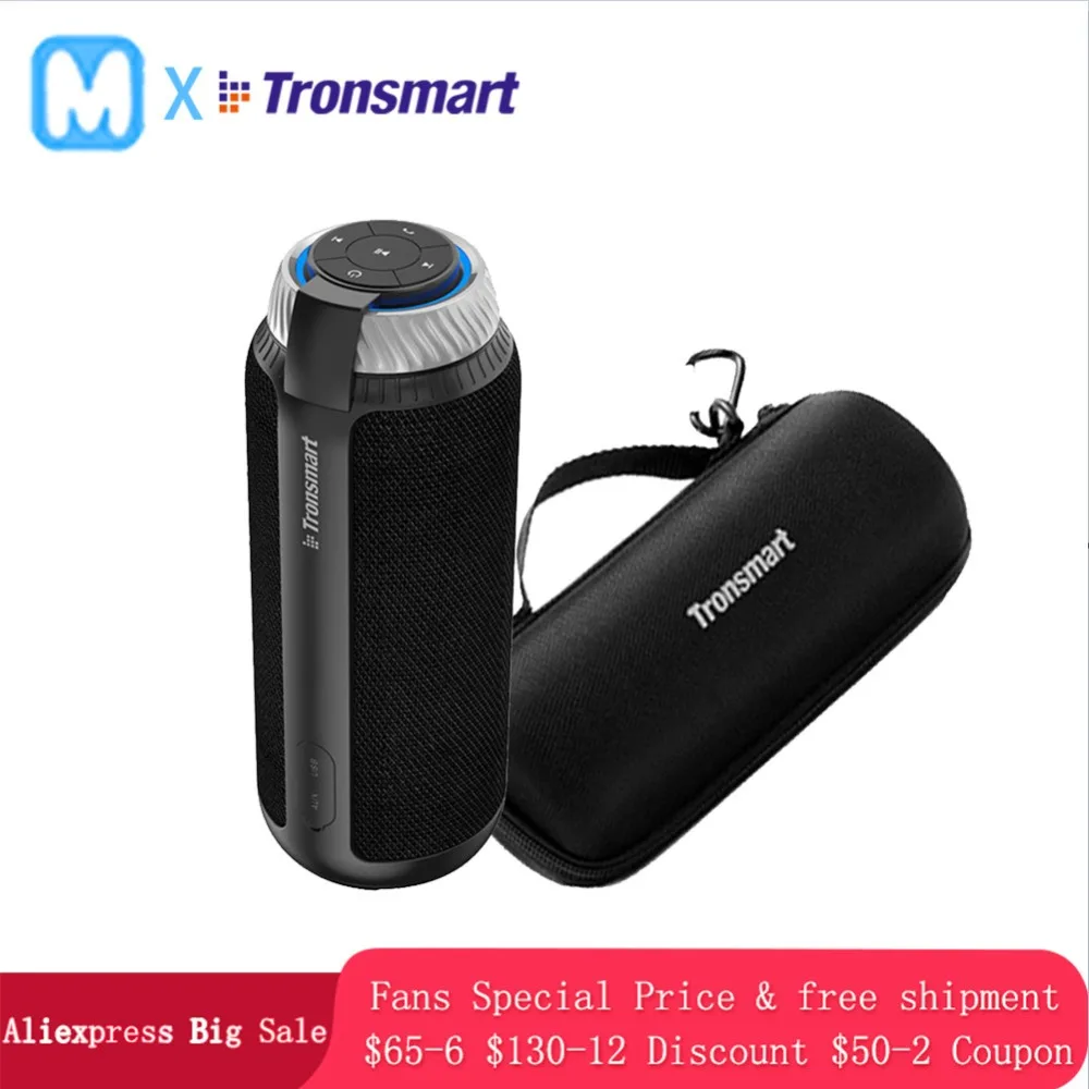 Tronsmart T6 Портативный беспроводной Bluetooth динамик мини динамик s USB подарок l Колонка сабвуфер Саундбар аудио приемник AUX большой мощности