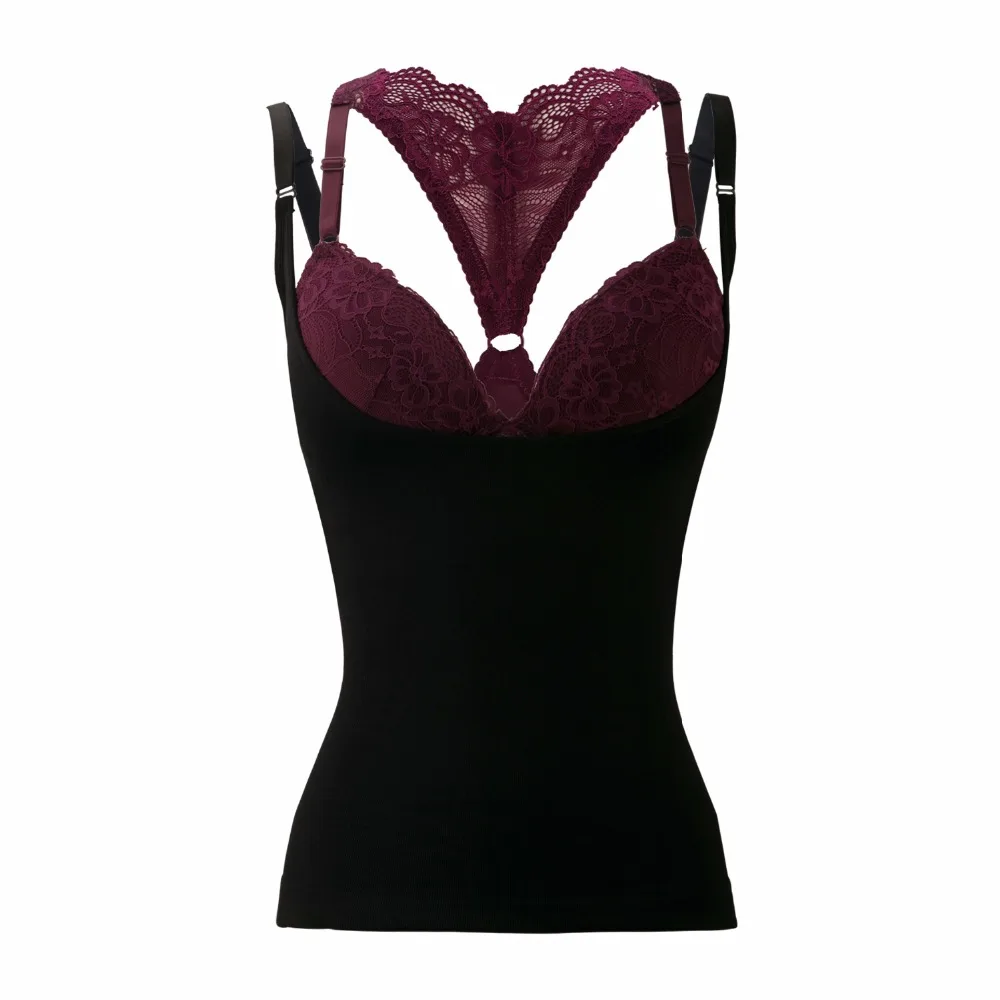 Горячие Shaper Slim Up Lift плюс Размеры бюстгальтер Cami майка Для женщин Body съемный