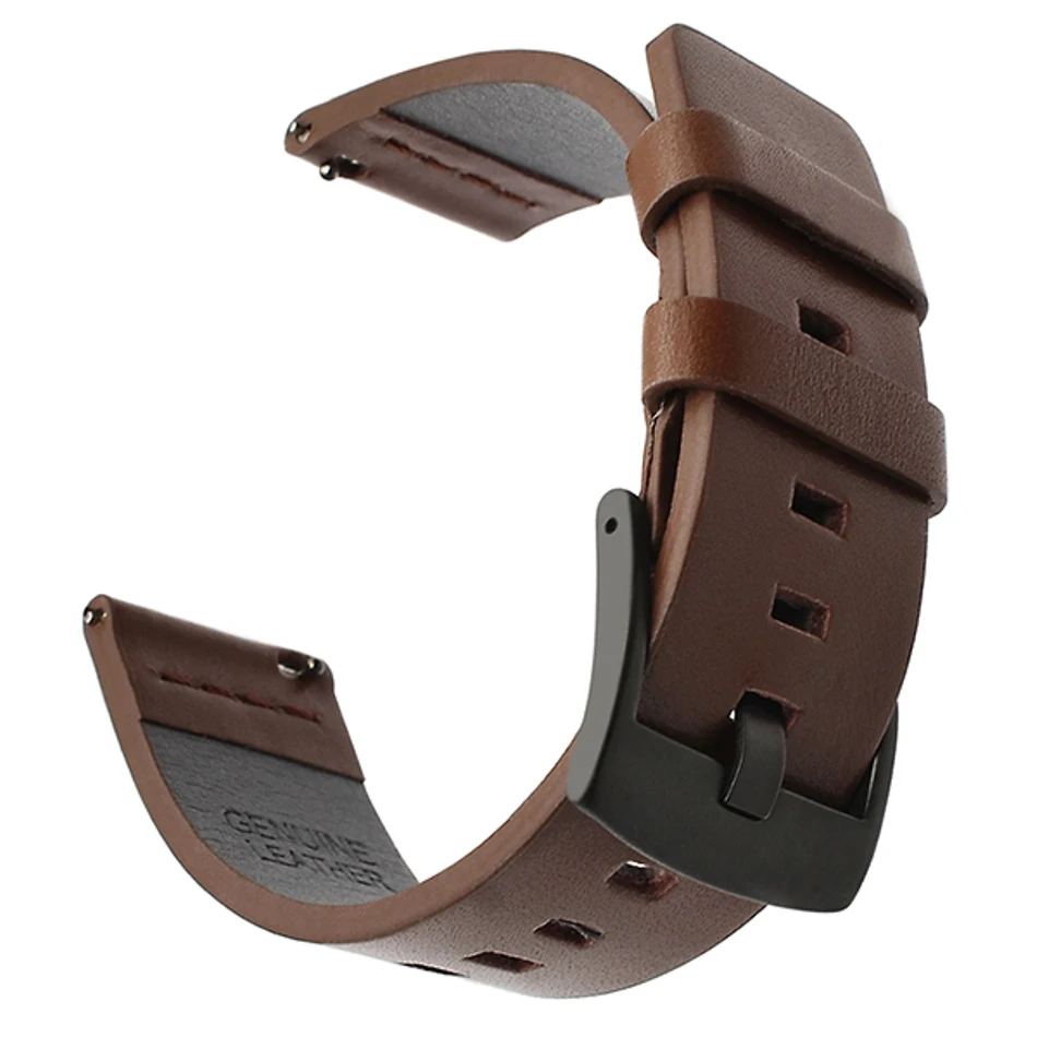 Ремешок из натуральной кожи для Xiaomi Huami Amazfit Bip быстросъемный ремешок ticwatch2 moto 360 2nd