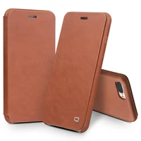 qialino fashion flip cover for iphone 8 plus for 4 75 5 inch genuine leather luxury business style phone case for iphone 8