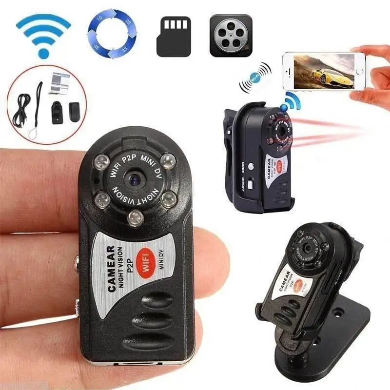 

16GB Card+Mini DV Wireless Wifi Camera P2P DV Video Recorder DVR Night Vision Q7