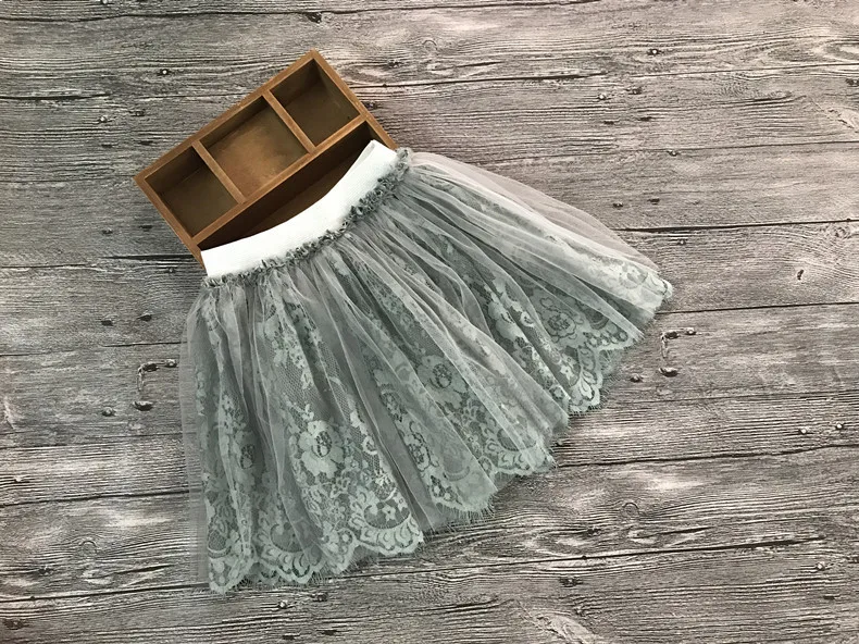 Новые модные юбки для девочек 2-8 лет кружевные юбки