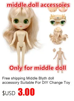 Фабрика blyth кукла bjd розовый цвет смесь золотые красочные длинные машинки для волос blyth кукла(30 см) кукла среднего размера(20 см) Мини-кукла(10 см