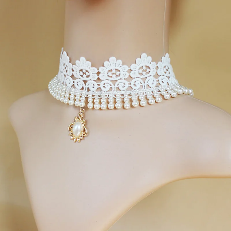 Женское ожерелье ручной работы с кулоном из искусственного жемчуга|wedding signature|choker