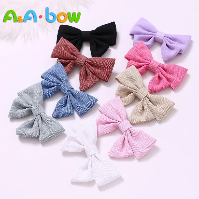 Horquillas con lazo para ni&ntilde;a, horquillas hechas a mano de 9 colores, 1 unidad/colores, accesorios para el cabello para beb&eacute;, horquillas con lazo-1