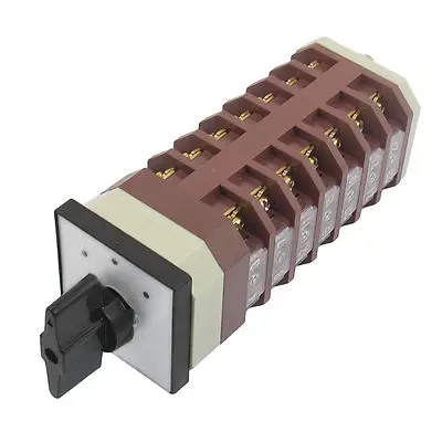 

AC 380V 220V 3 Position 28 Terminals Rotary Cam Universal Changeover Switch