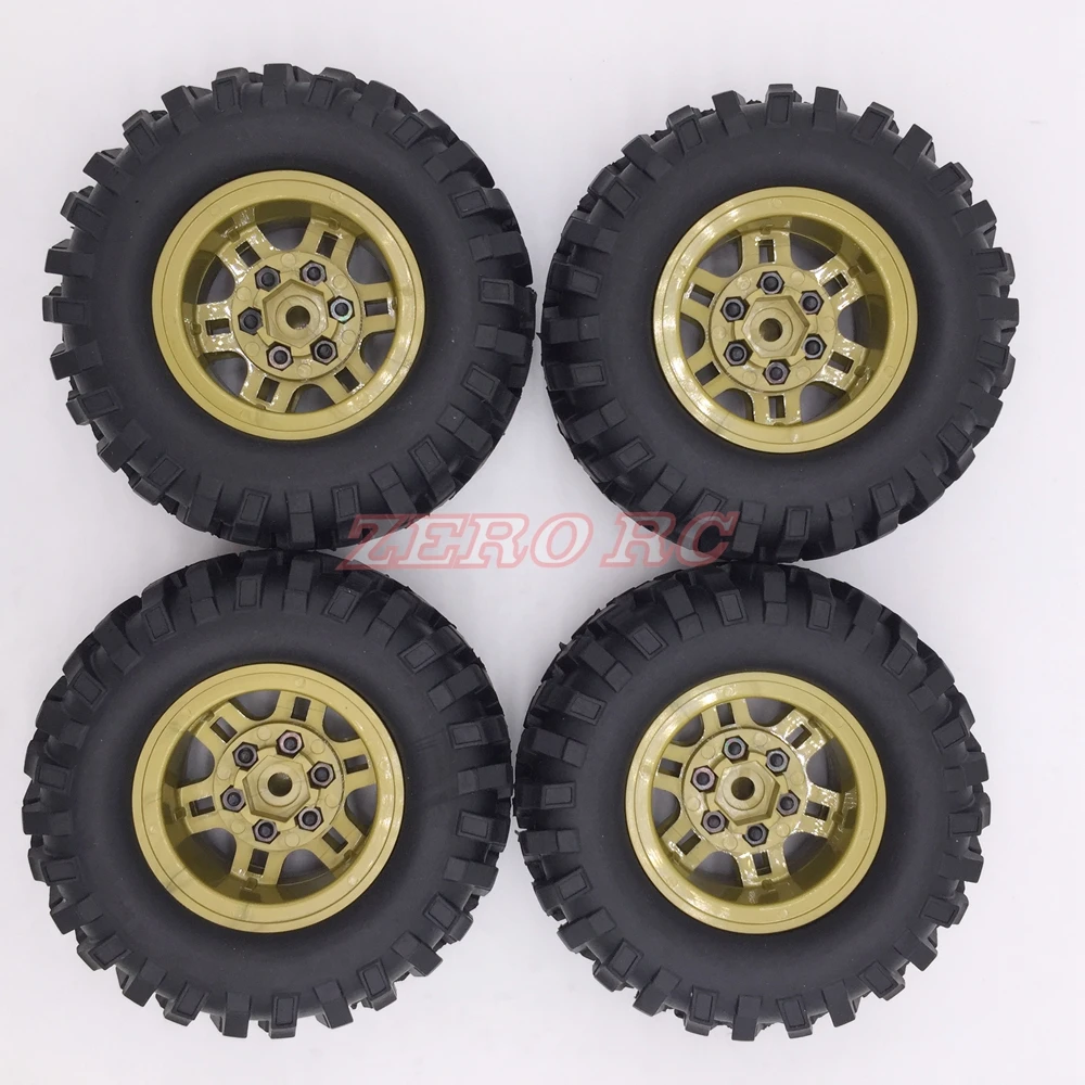 4 шт. 1/10 RC Гусеничный грузовик обод колеса 96 мм шины и 1 9 дюймов каменная Beadlock для