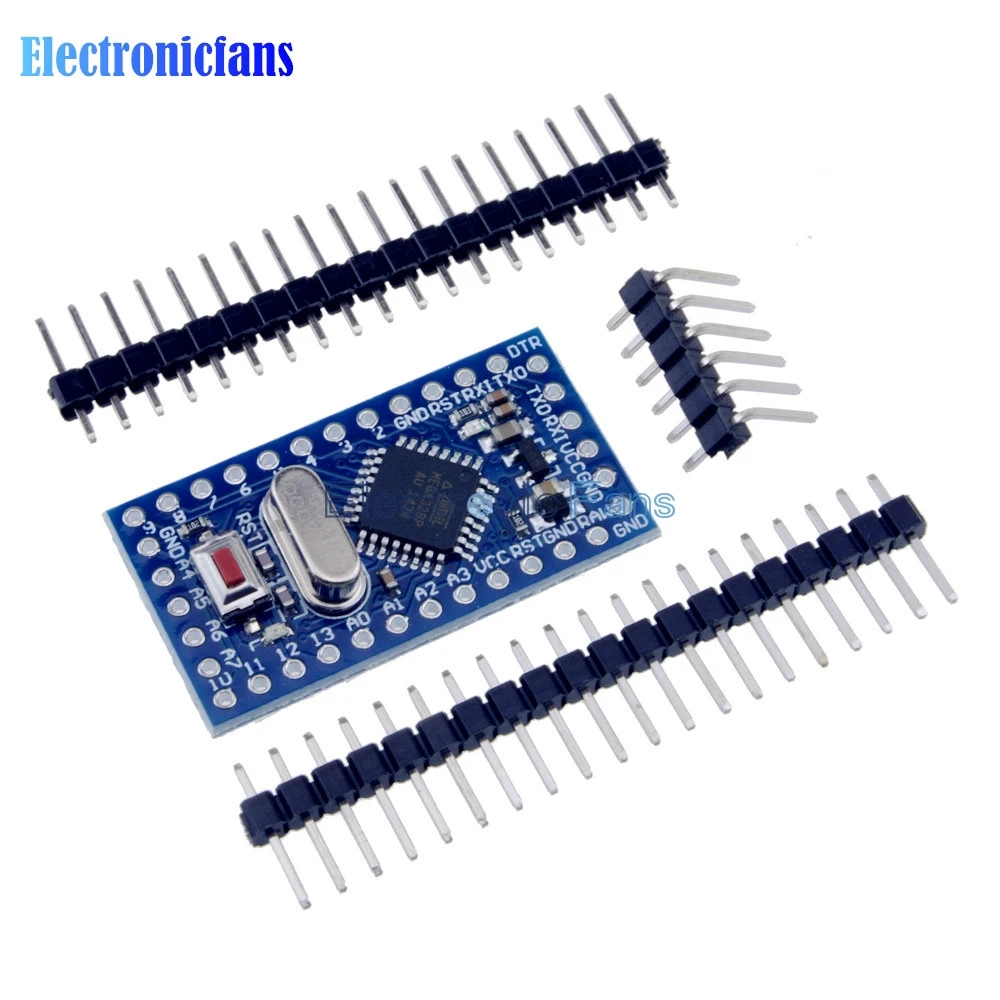 Модуль 10 шт./лот Pro Mini atmega328 ATMEGA328P модуль 5 в 16 МГц с хрустальными генераторами