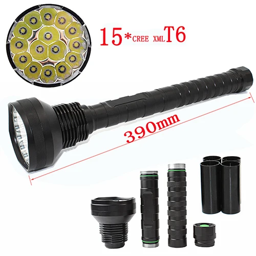 15 t6 led 9, 12, 15, 18 21 24 светодиодный 28 x XM-L T6 5 режимов Светодиодный фонарь тактический фонарь для самозащиты в чрезвычайных ситуациях - Испускаемый цвет: 15 t6 led