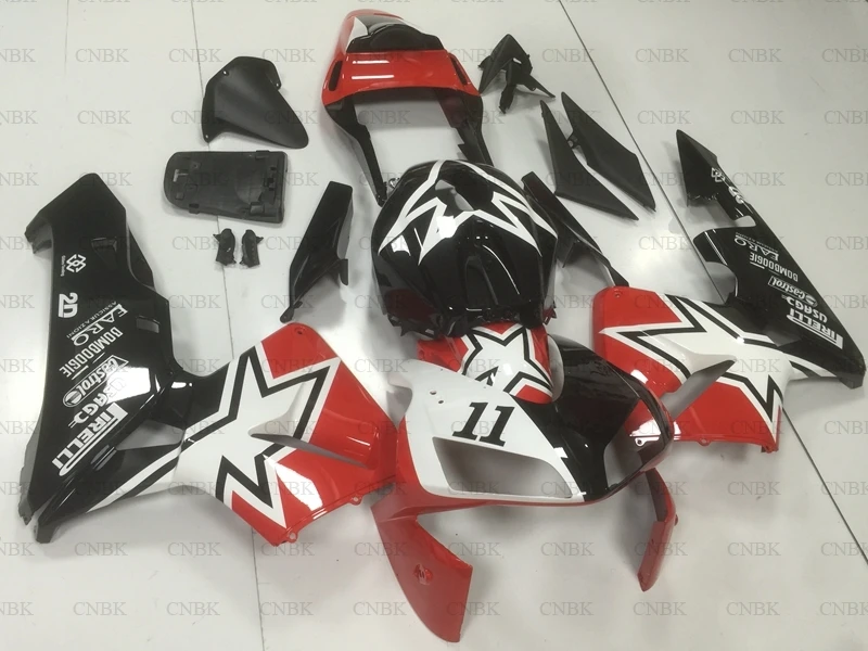 Для Honda CBR600RR 2003 2004 Пластиковые обтекатели CBR600 RR 03 черный красный Звезда Abs
