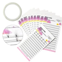 10pcs diy eyelashes storage card with 1 roll tape false lash false eyelashes paper card set tool eyelash extension tape