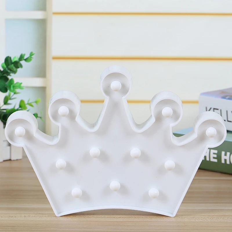 3D в форме короны светодиодный ночник настольная лампа милый мультфильм