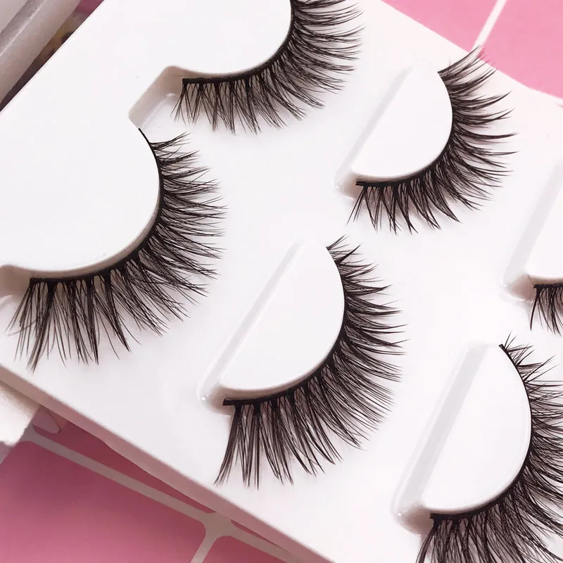 3D накладные ресницы Wispy Sexy Professional длинные настоящие изогнутые норковые меховые