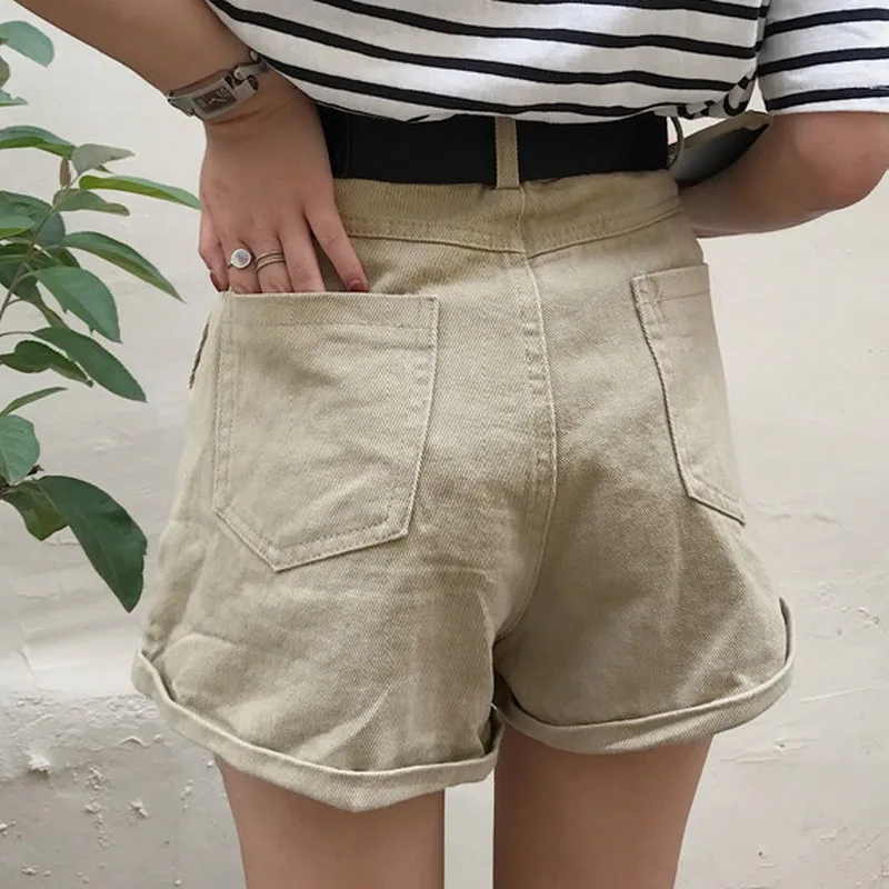 EXOTAO однотонные женские шорты с высокой талией летние новые Ropa De Mujer повседневные